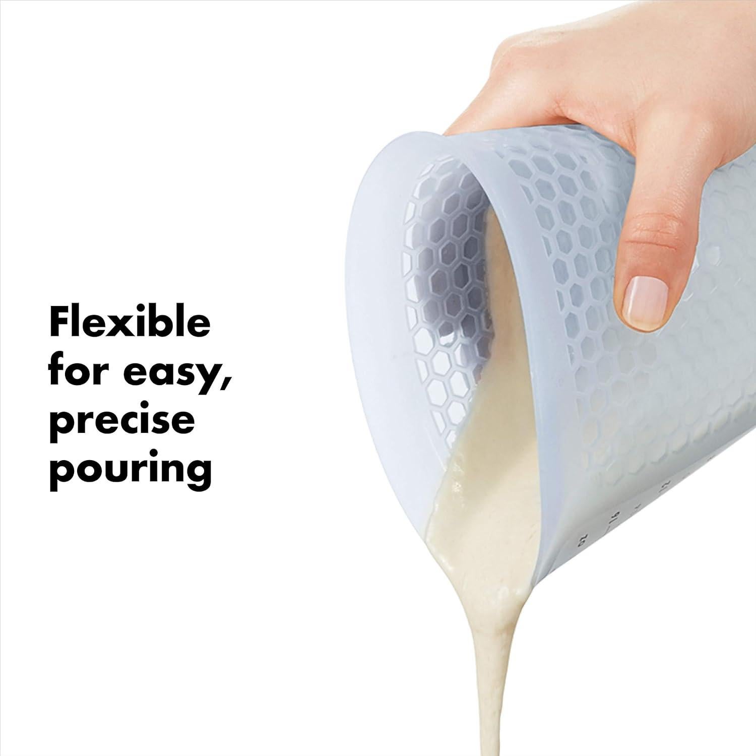 Taza Medidora de Silicona OXO 1 Taza 237ml Transparente