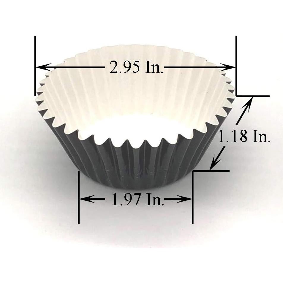 Forros de Cupcake Huaswan Negros Estándar 120 Piezas 5 cm