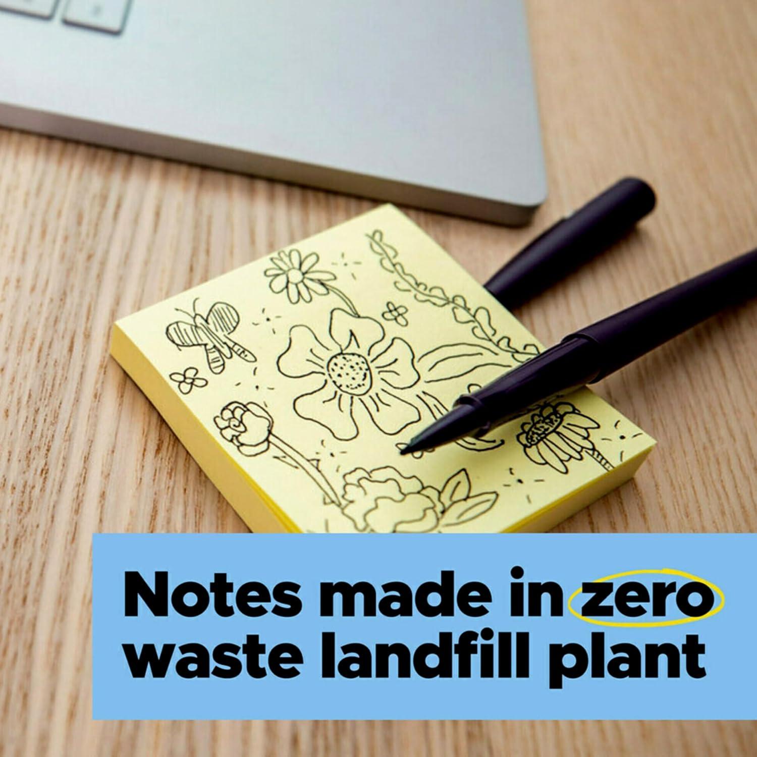 Notas Adhesivas Super Sticky Post-it Amarillo Canario 10x15 cm