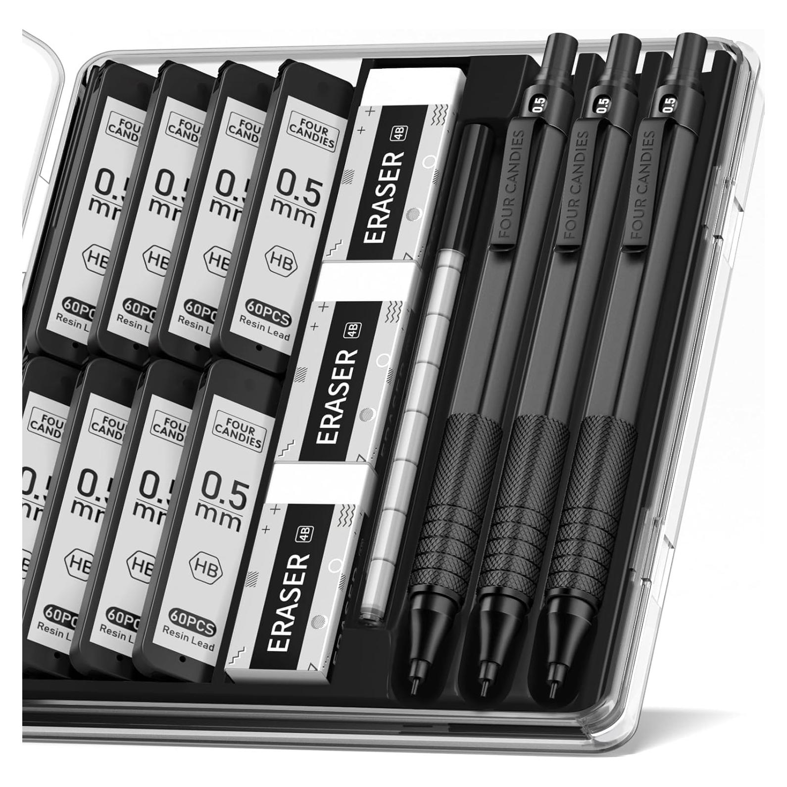 Juego de Lápices Mecánicos Four Candies 0.5mm con Estuche