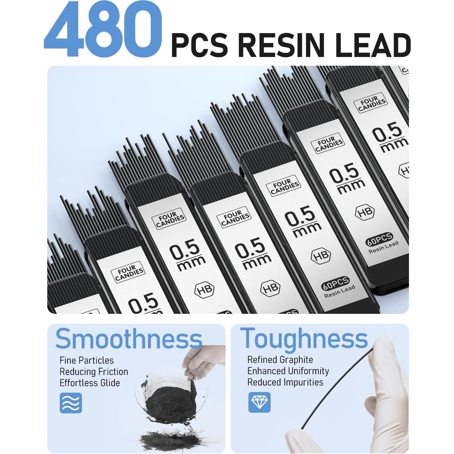 Juego de Lápices Mecánicos Four Candies 0.5mm con Estuche