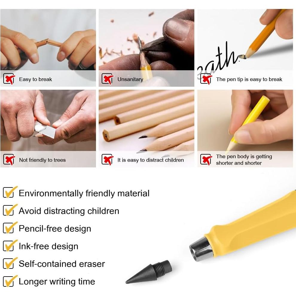 Lápiz Sin Tinta Ainiv, 12 Juegos Coloridos Reutilizables 0.5mm