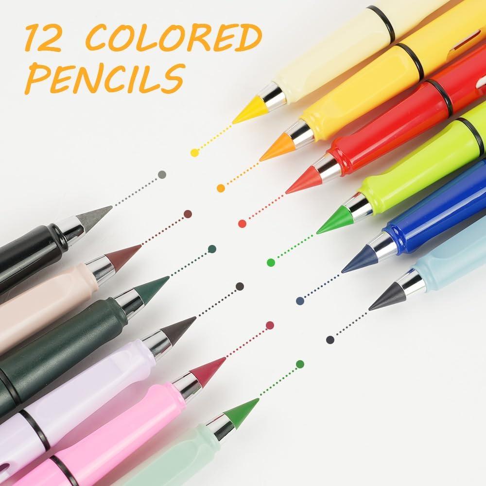 Lápiz Sin Tinta Ainiv, 12 Juegos Coloridos Reutilizables 0.5mm