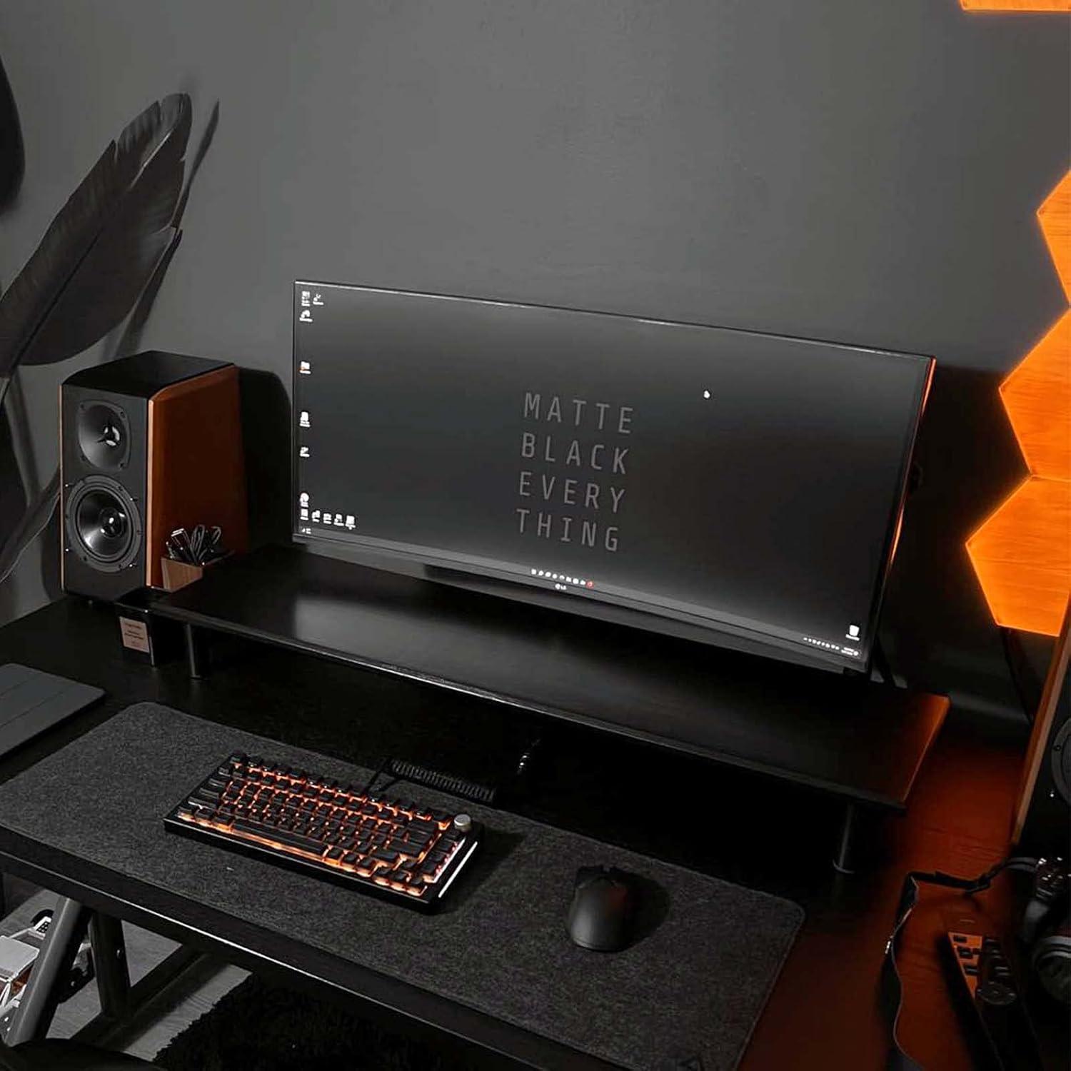 Soporte Elevador Doble para Monitores ROCDEER 100 cm Bambú