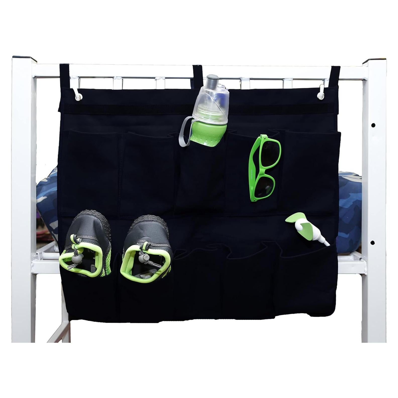 Organizador de zapatos Gilbins para cama - 10 bolsillos - Negro