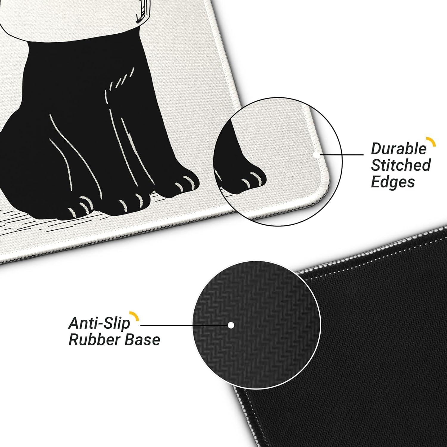 Alfombrilla de Ratón FTSYAD Gato Negro Anime 80x30cm Antideslizante