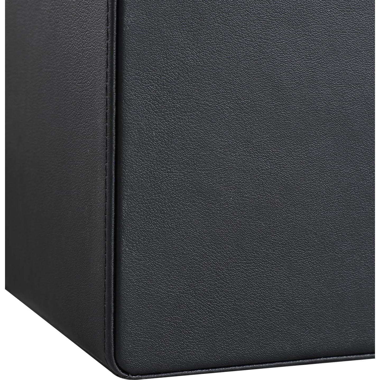 Organizador de Escritorio MEIBOOCH de Cuero PU Negro con 5 Compartimentos