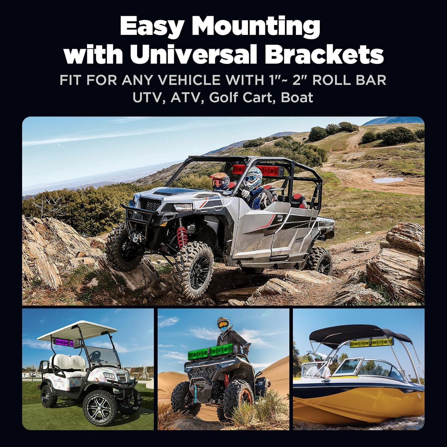 Barra de Sonido UTV Ehaho MT4300 86 cm Bluetooth IP66 RGB