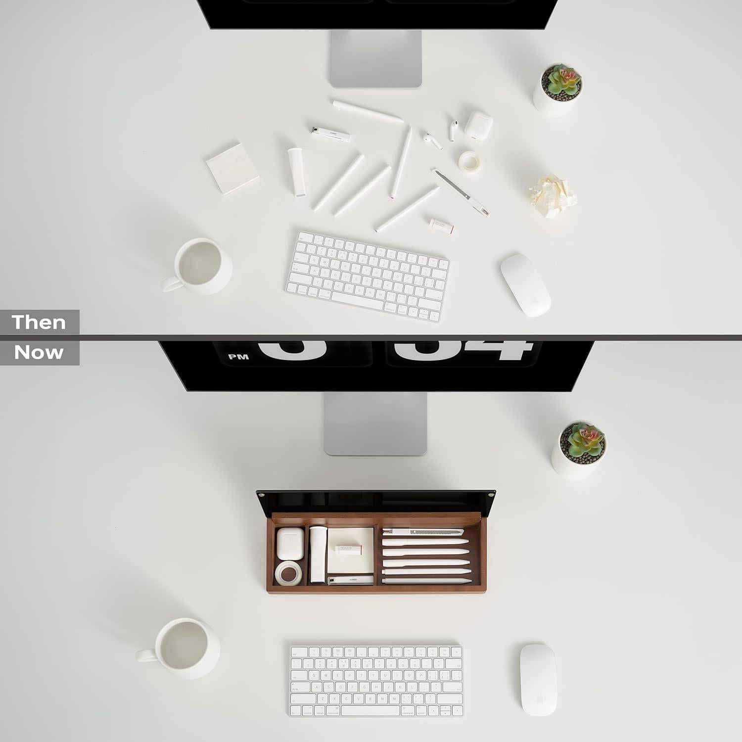 Tablero de Borrado en Seco Yeoux de Vidrio Negro 35.5x12.3cm