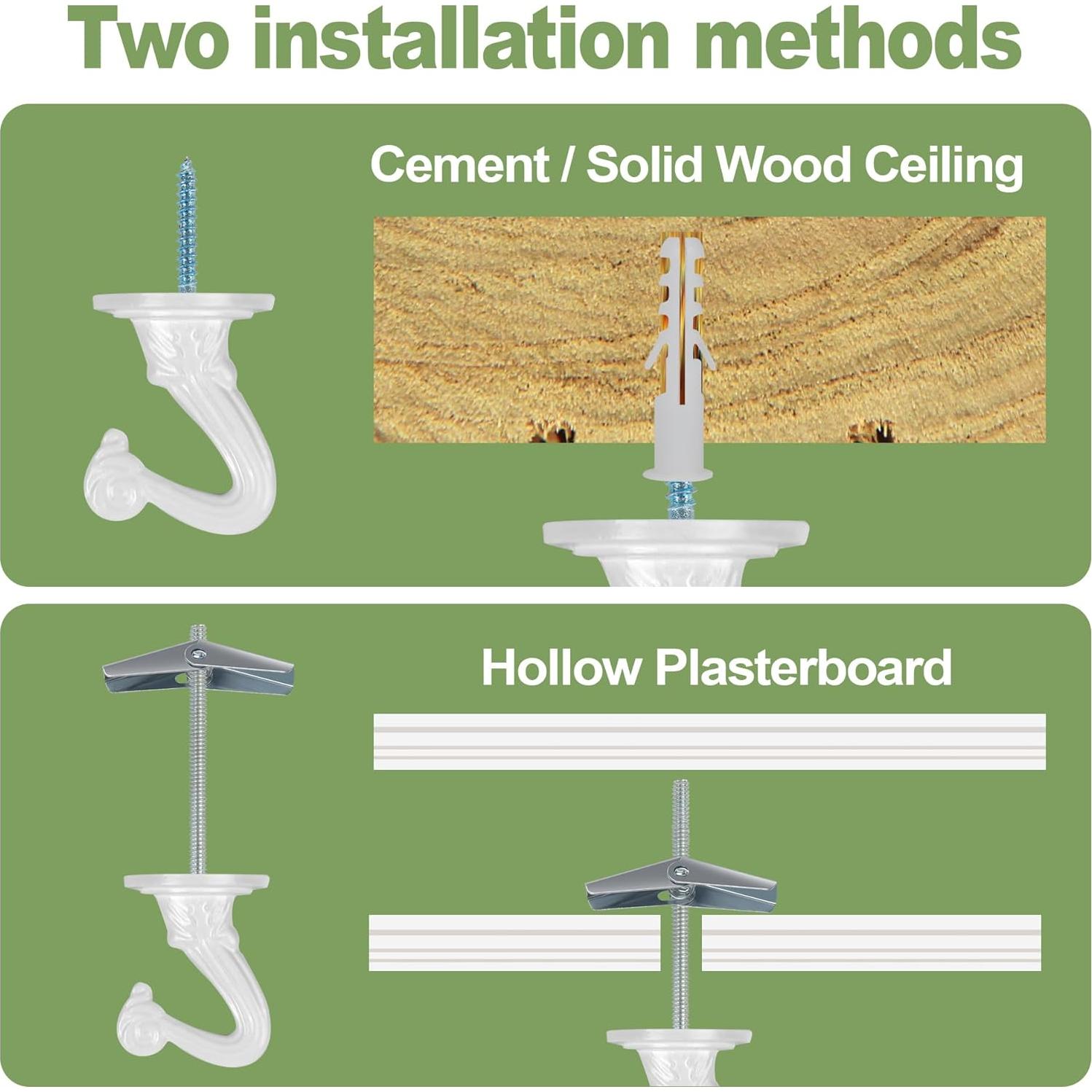 Ganchos de Techo Aidoclip - Alta Resistencia 10 pcs Blanco