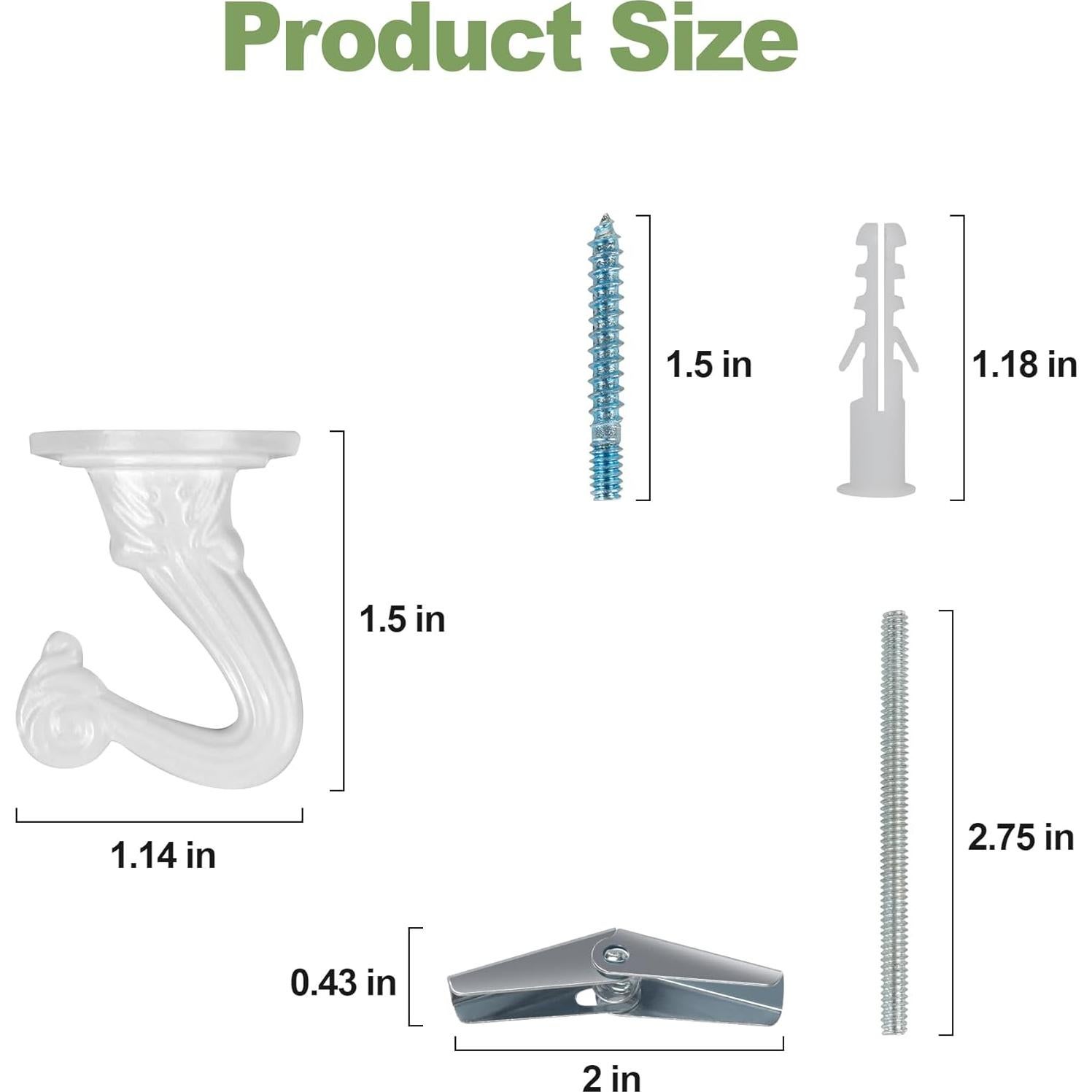 Ganchos de Techo Aidoclip - Alta Resistencia 10 pcs Blanco