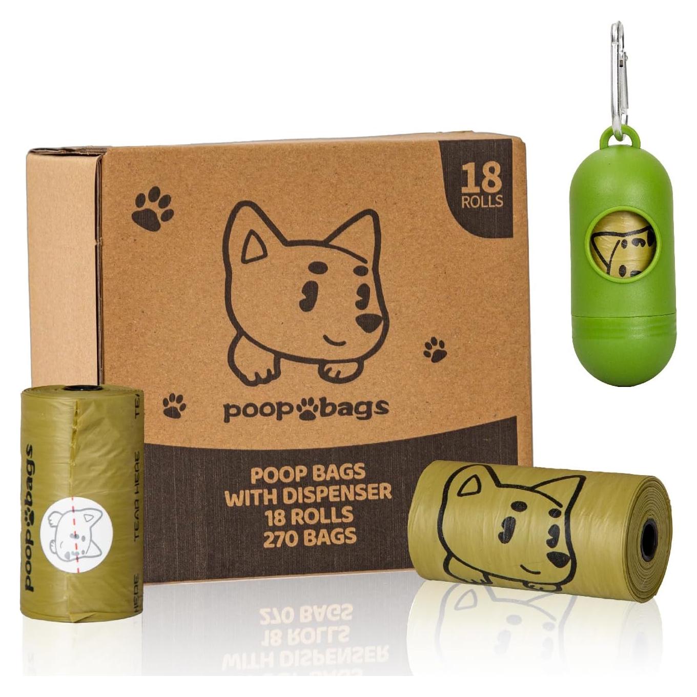 270 Bolsas de Excremento para Perros Watreeco, Extra Gruesas 33x23cm