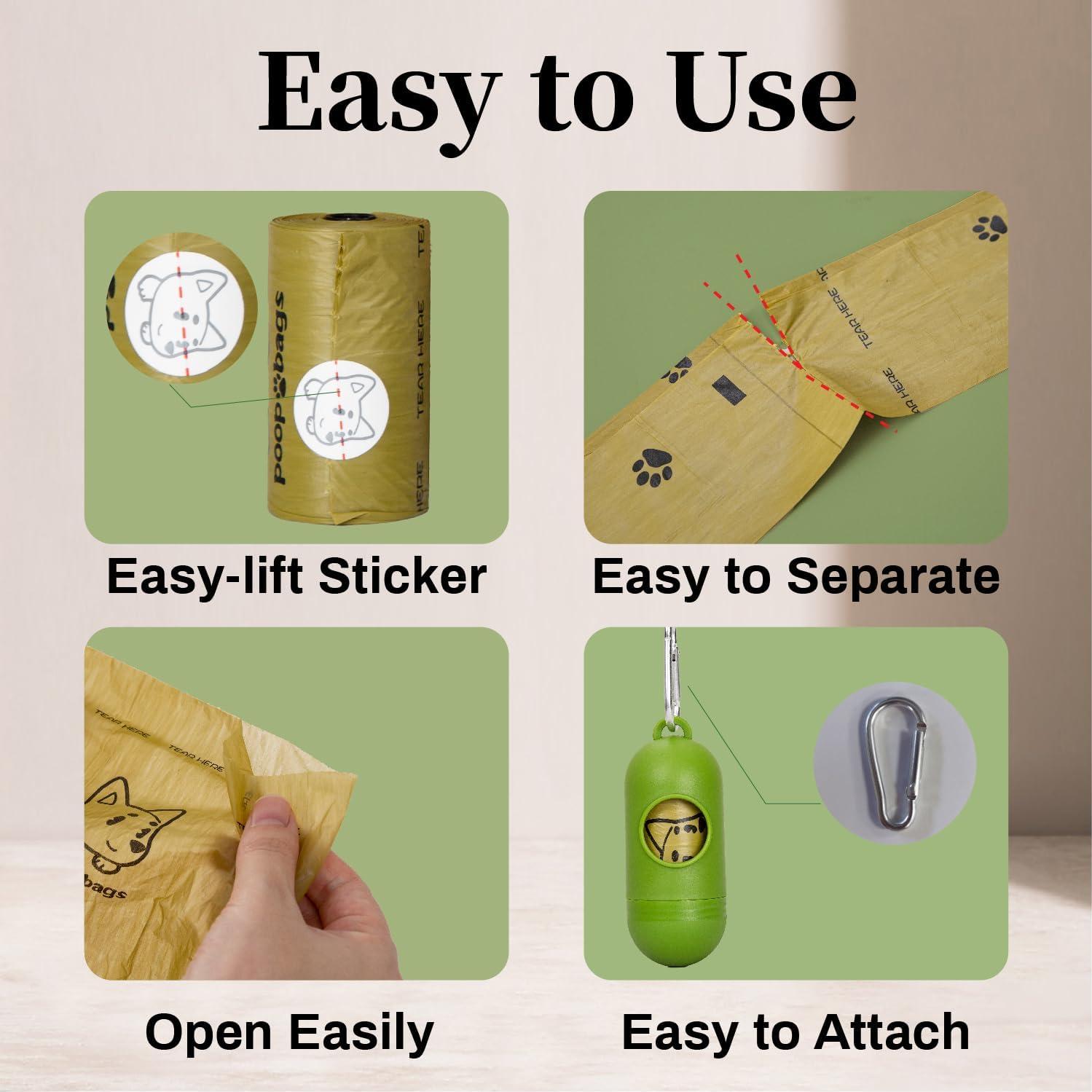 270 Bolsas de Excremento para Perros Watreeco, Extra Gruesas 33x23cm