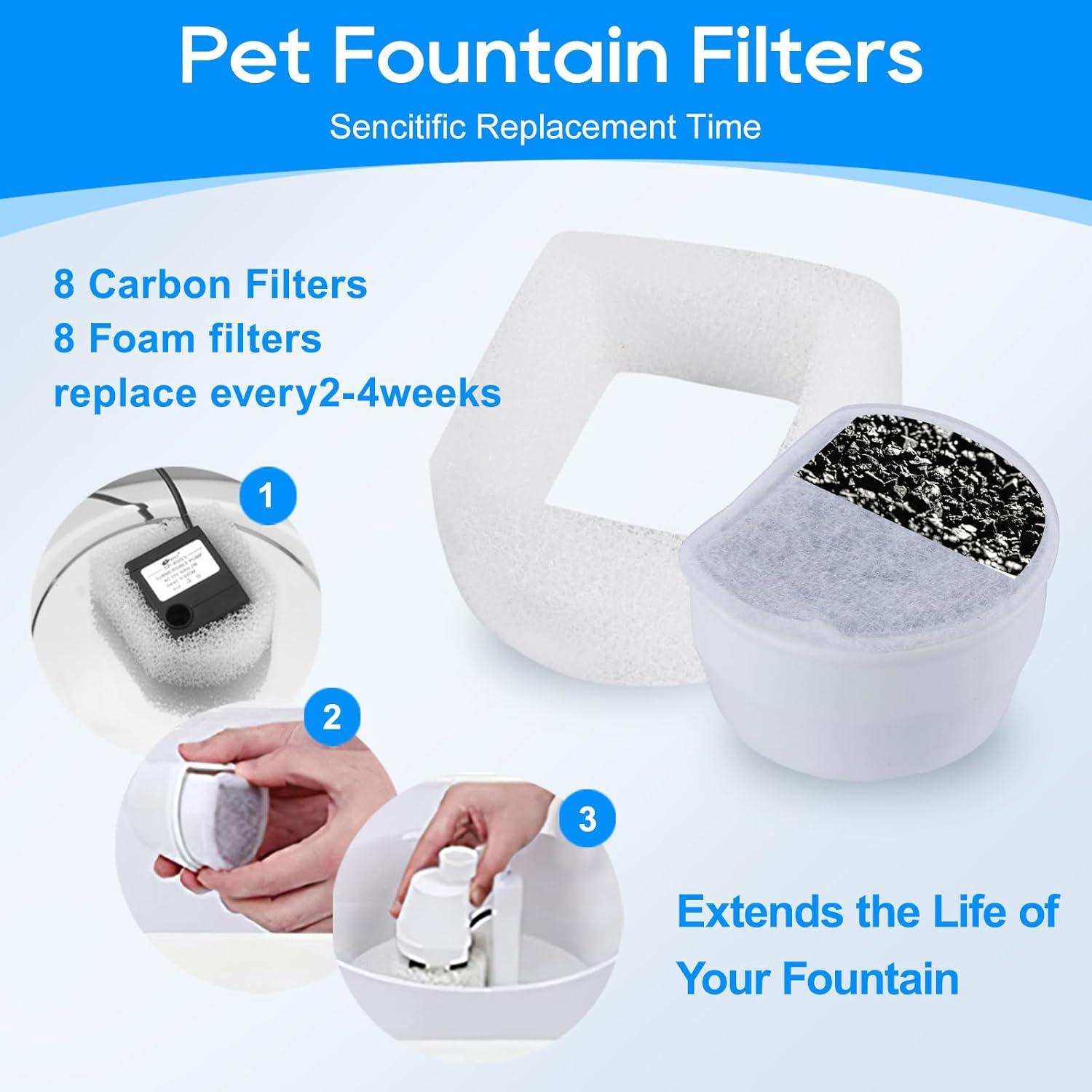 Filtros de Fuente para Gatos MyfatBOSS - 8 Piezas