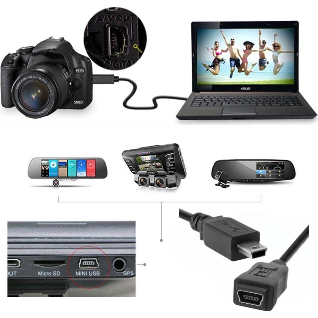 Cable de Extensión Mini USB 5Pin CY 0.5m para Dispositivos