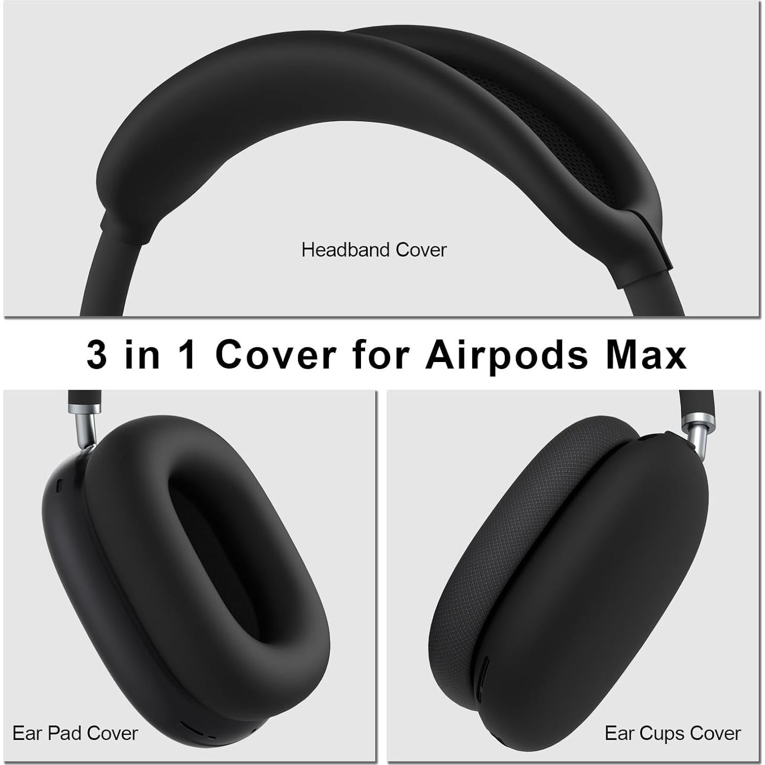 Funda de Silicona Meliya para Auriculares AirPods Max - Negro