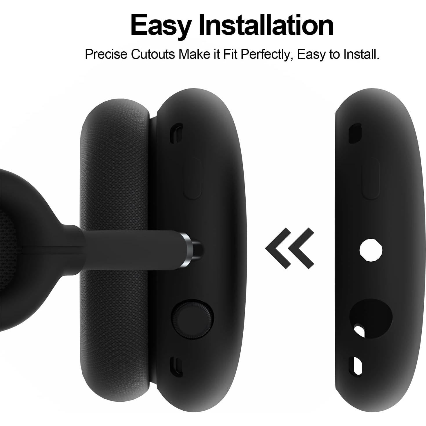 Funda de Silicona Meliya para Auriculares AirPods Max - Negro