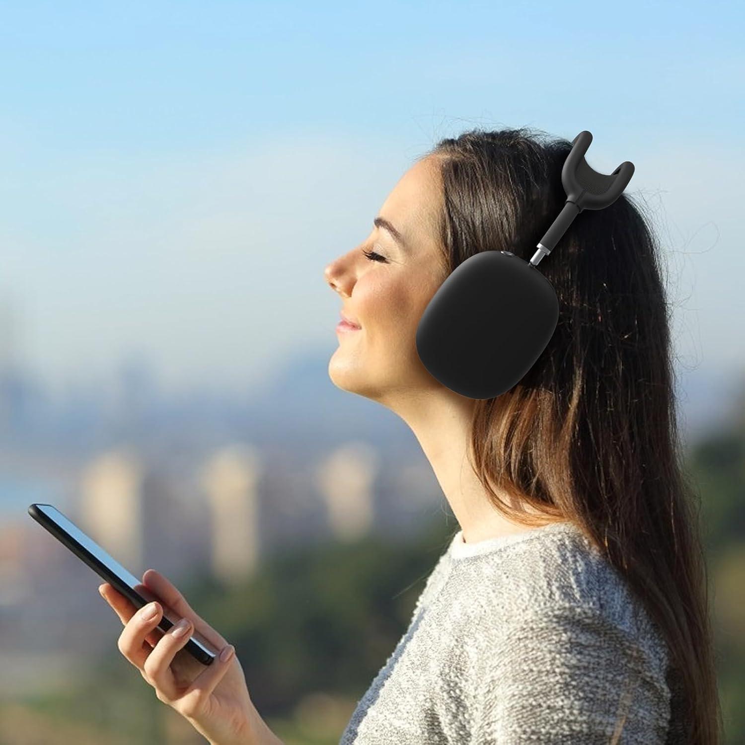 Funda de Silicona Meliya para Auriculares AirPods Max - Negro