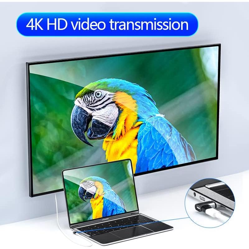 Adaptador USB C Magnético AUCON Max 100W Carga Rápida 10Gbps