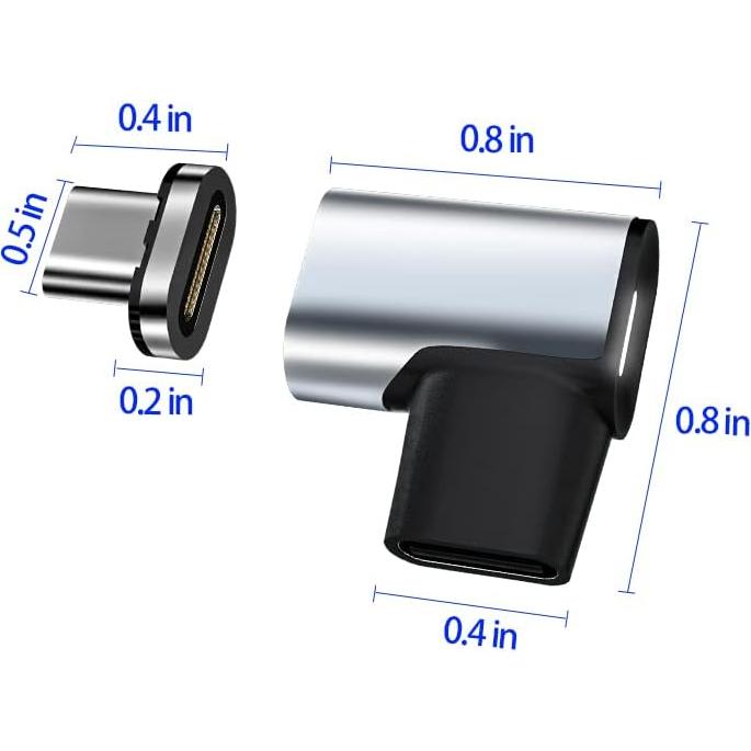 Adaptador USB C Magnético AUCON Max 100W Carga Rápida 10Gbps