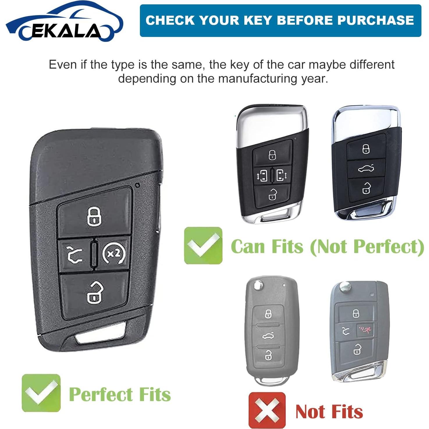 Cubierta de Llave Volkswagen EKALA TPU Rosa Blanca 4 Botones