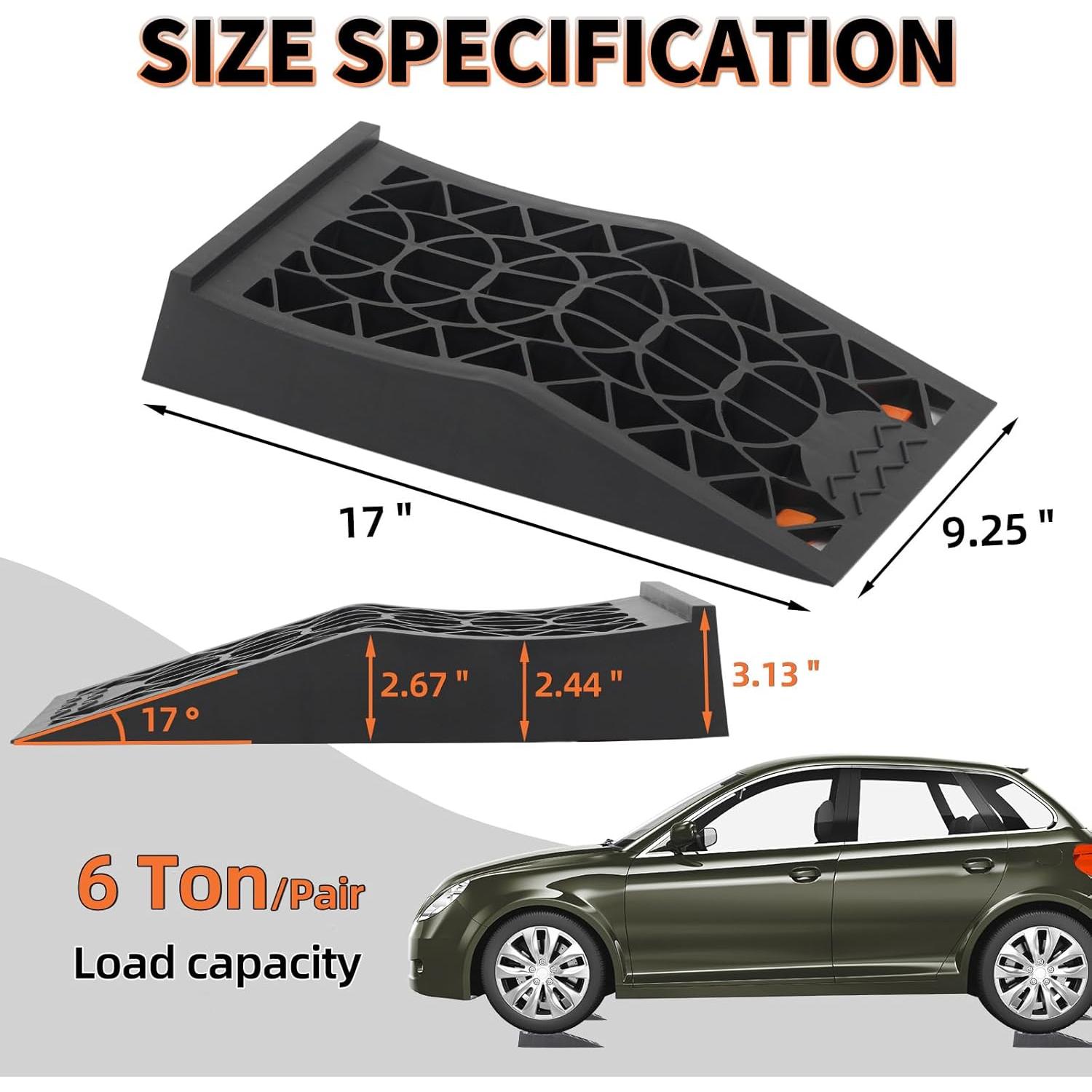 Rampas de Servicio para Coche OULEME 2 Pcs 5587.6 kg Antideslizantes