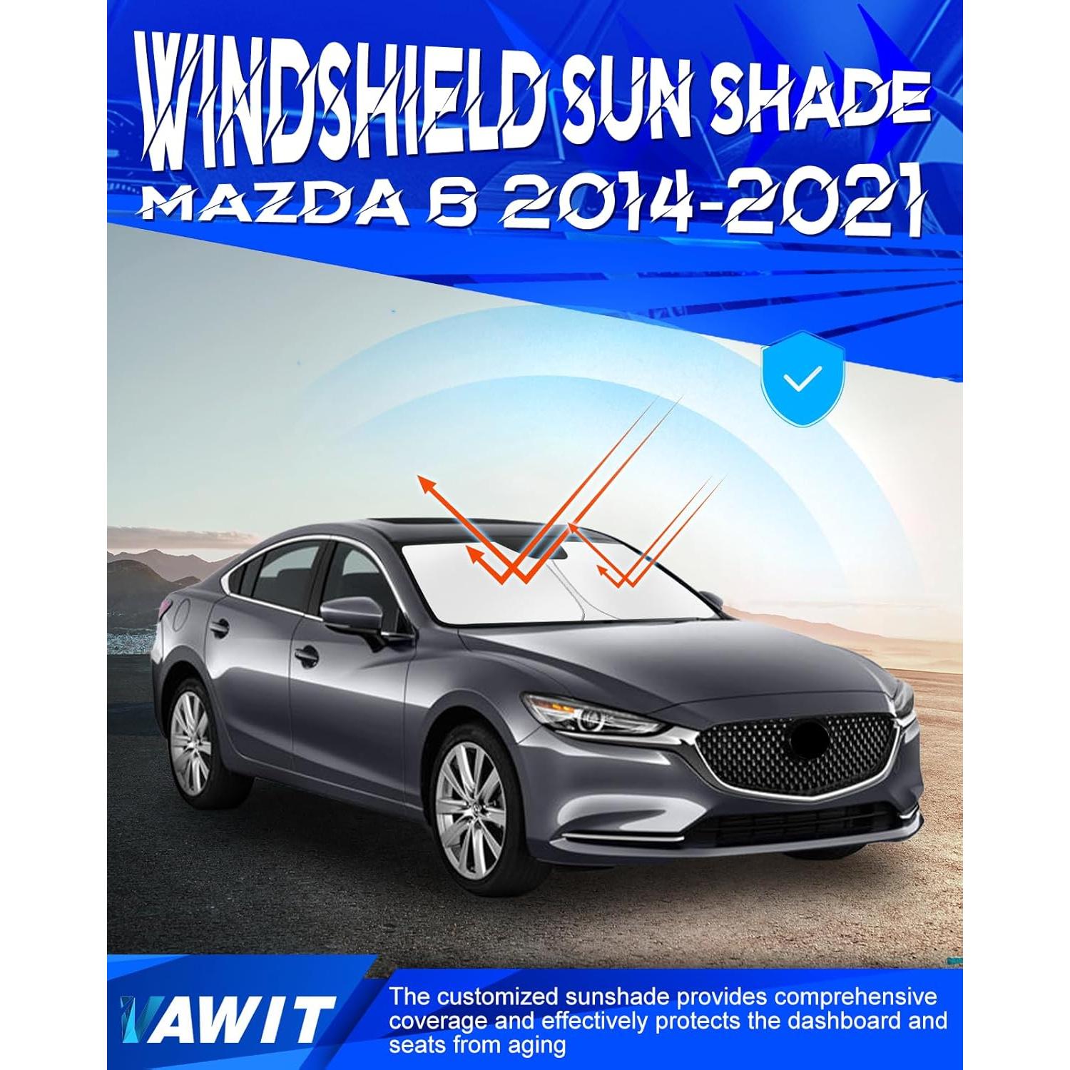 Sombra de Sol Parabrisas VAWIT para Mazda 6 2014-2021
