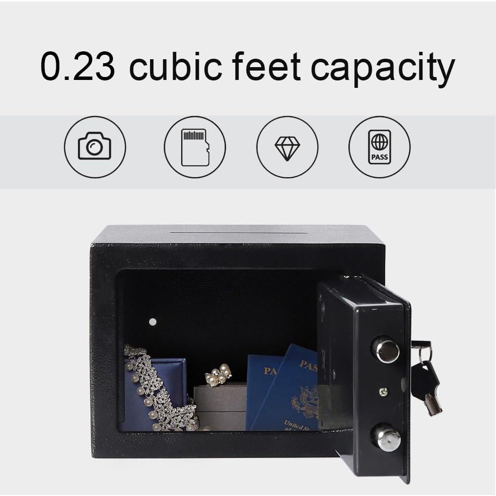 Caja Fuerte Pequeña Jssmst 0.23CF con Teclado Electrónico 17x23x17cm