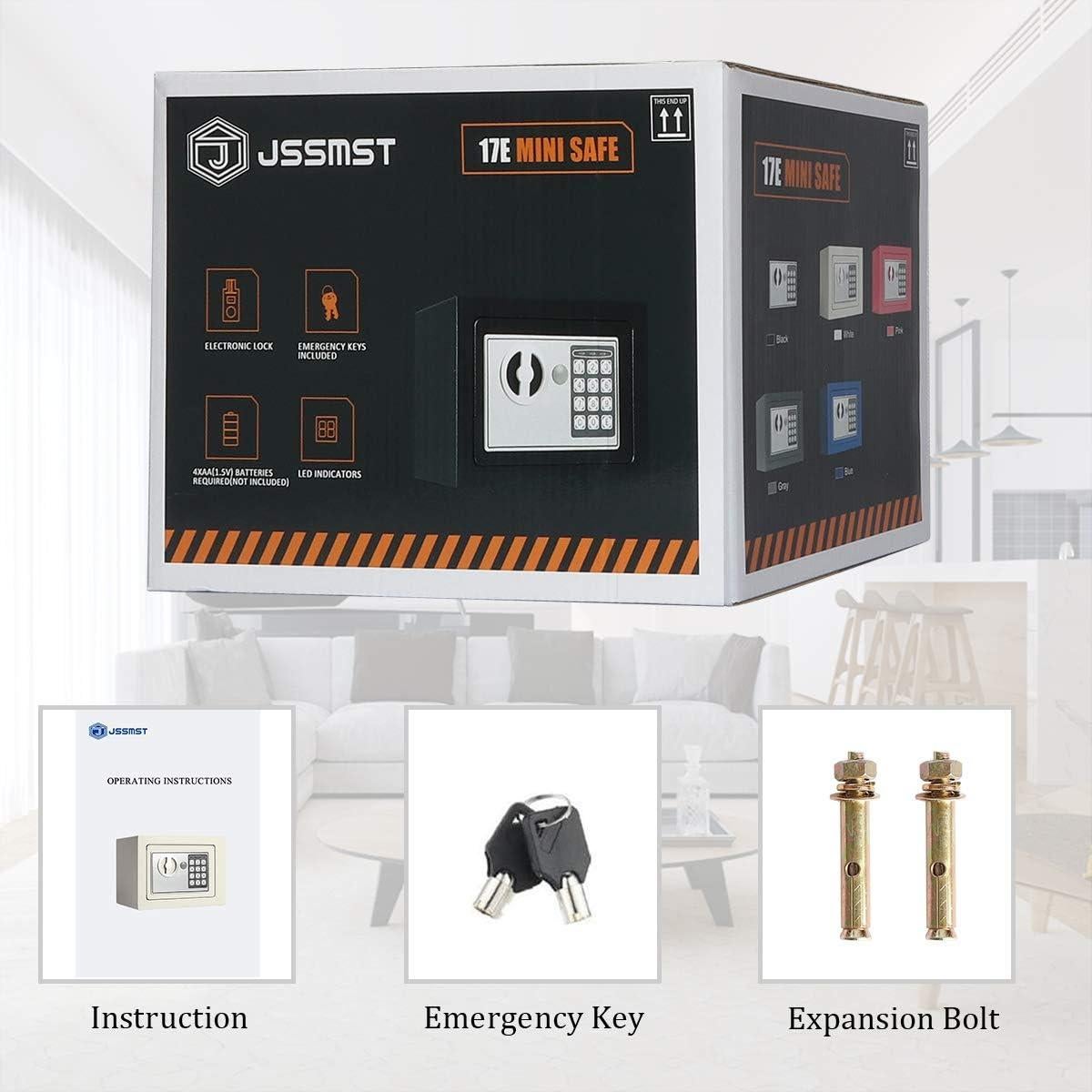 Caja Fuerte Pequeña Jssmst 0.23CF con Teclado Electrónico 17x23x17cm