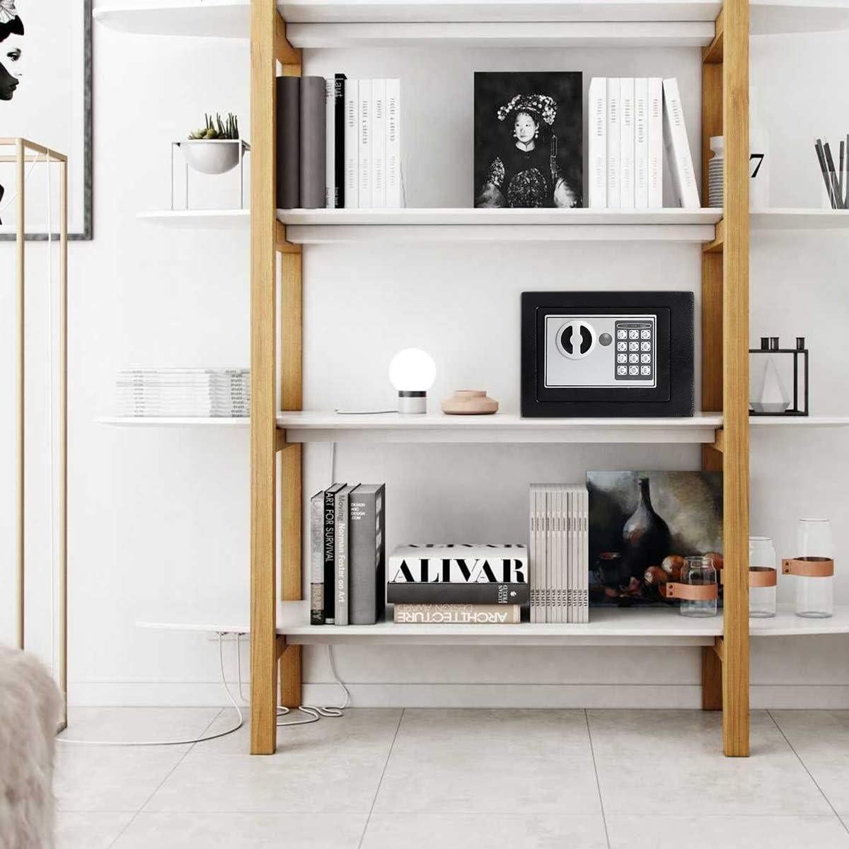 Caja Fuerte Pequeña Jssmst 0.23CF con Teclado Electrónico 17x23x17cm