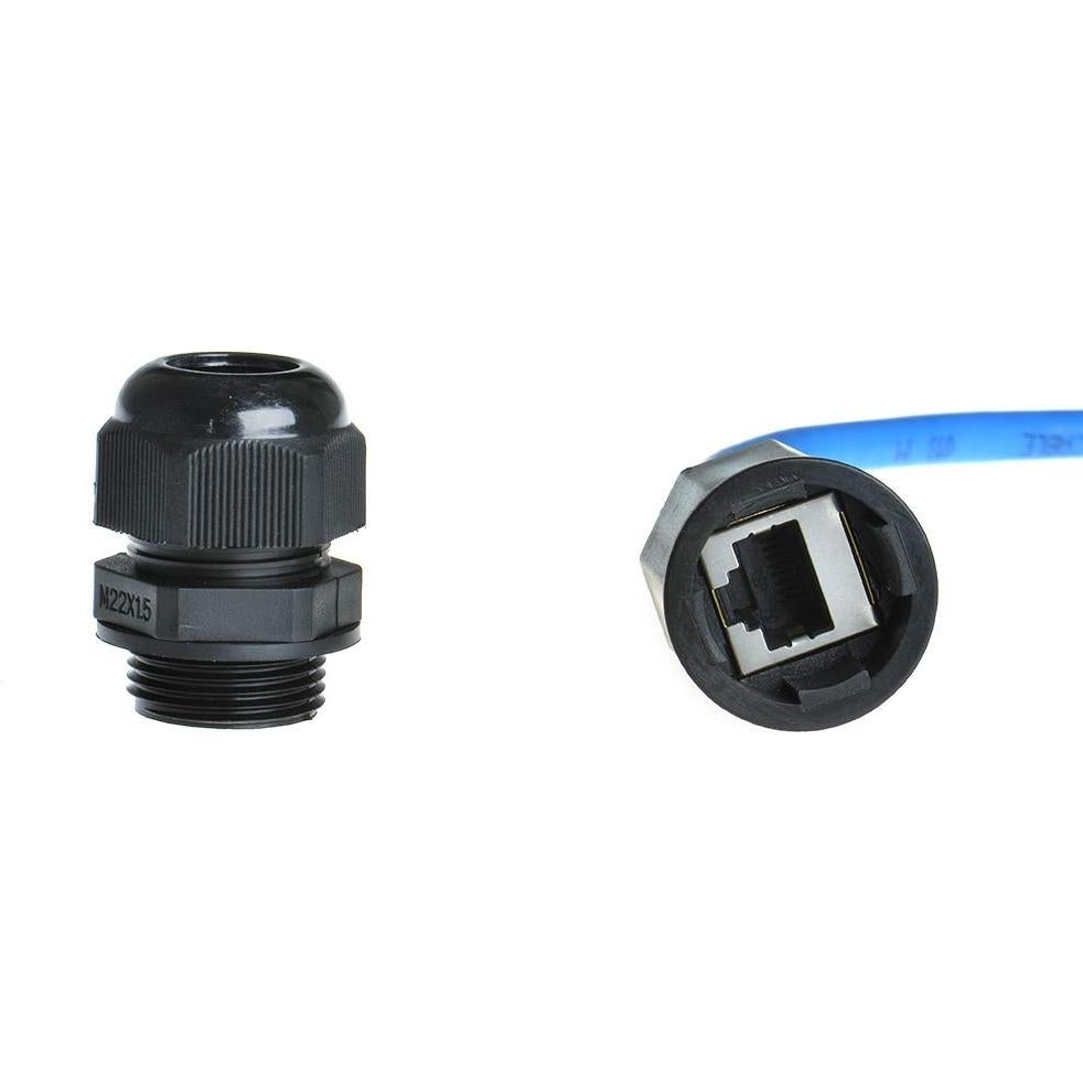 Conector RJ45 Impermeable M20 Cat6 2 Piezas IP67 para Red