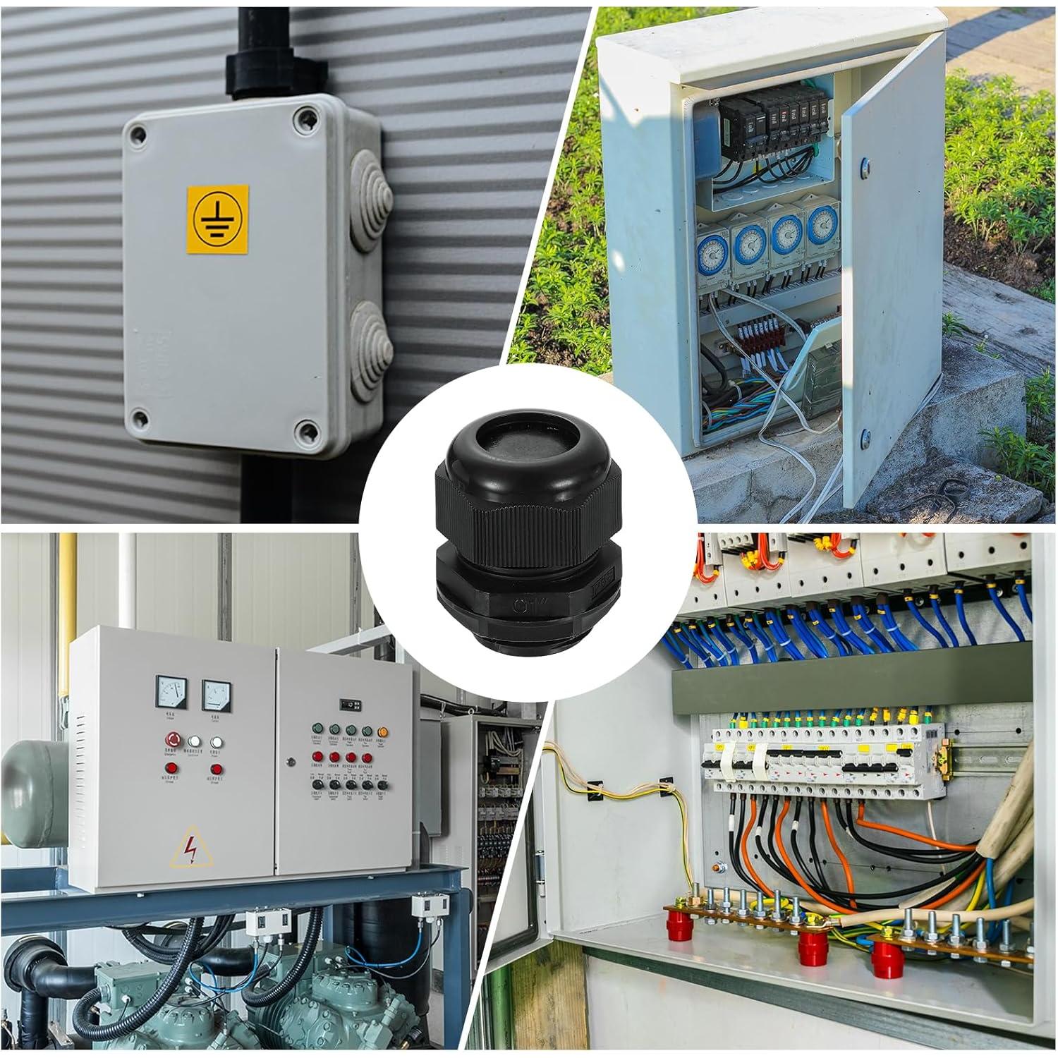 Conectores de Cable Nylon a Prueba de Agua uxcell 5 Pcs 18-25mm