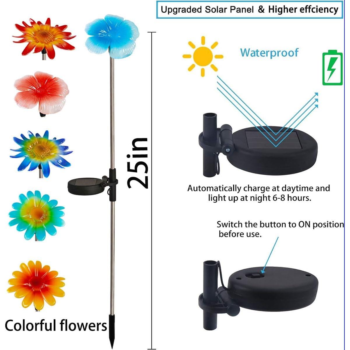 Luces Solares de Jardín EiGreen 6 Paquete Multi-flor IP44