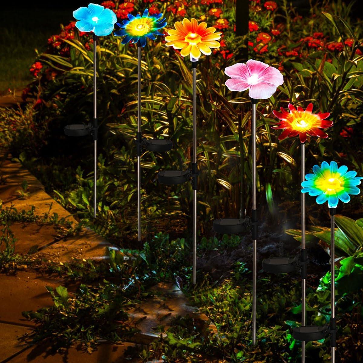Luces Solares de Jardín EiGreen 6 Paquete Multi-flor IP44