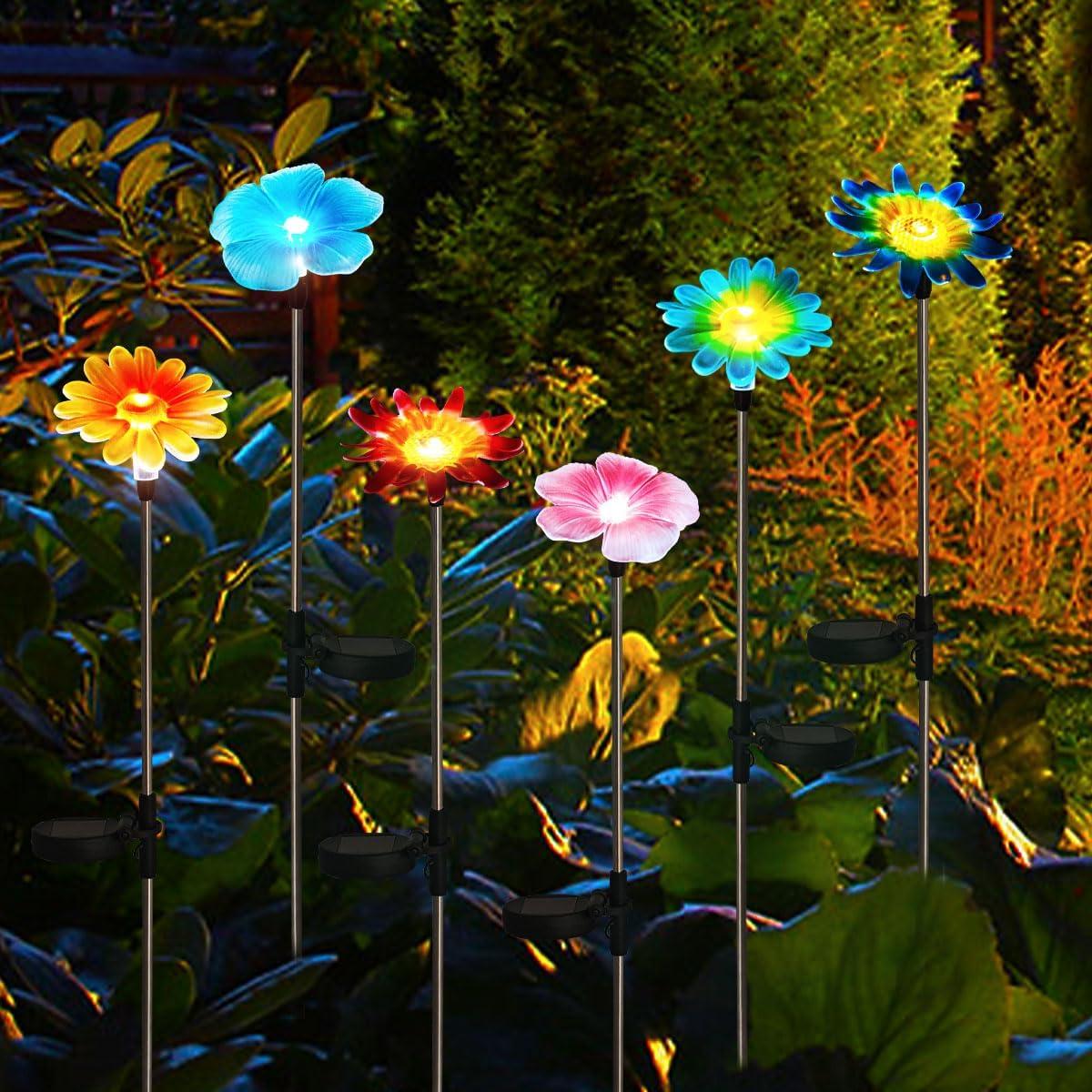 Luces Solares de Jardín EiGreen 6 Paquete Multi-flor IP44
