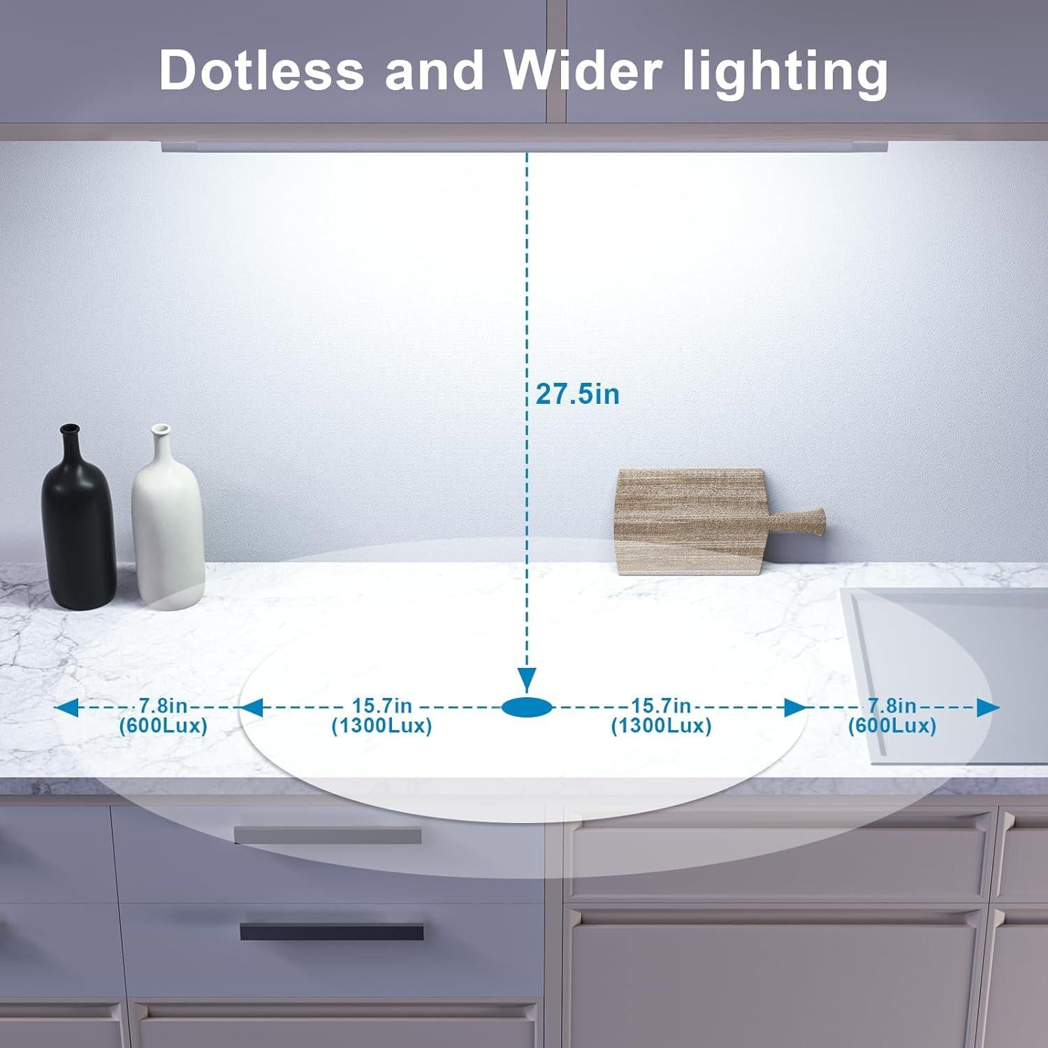 Luz LED Bajo Gabinete WOBANE 42 cm Regulable 1000LM