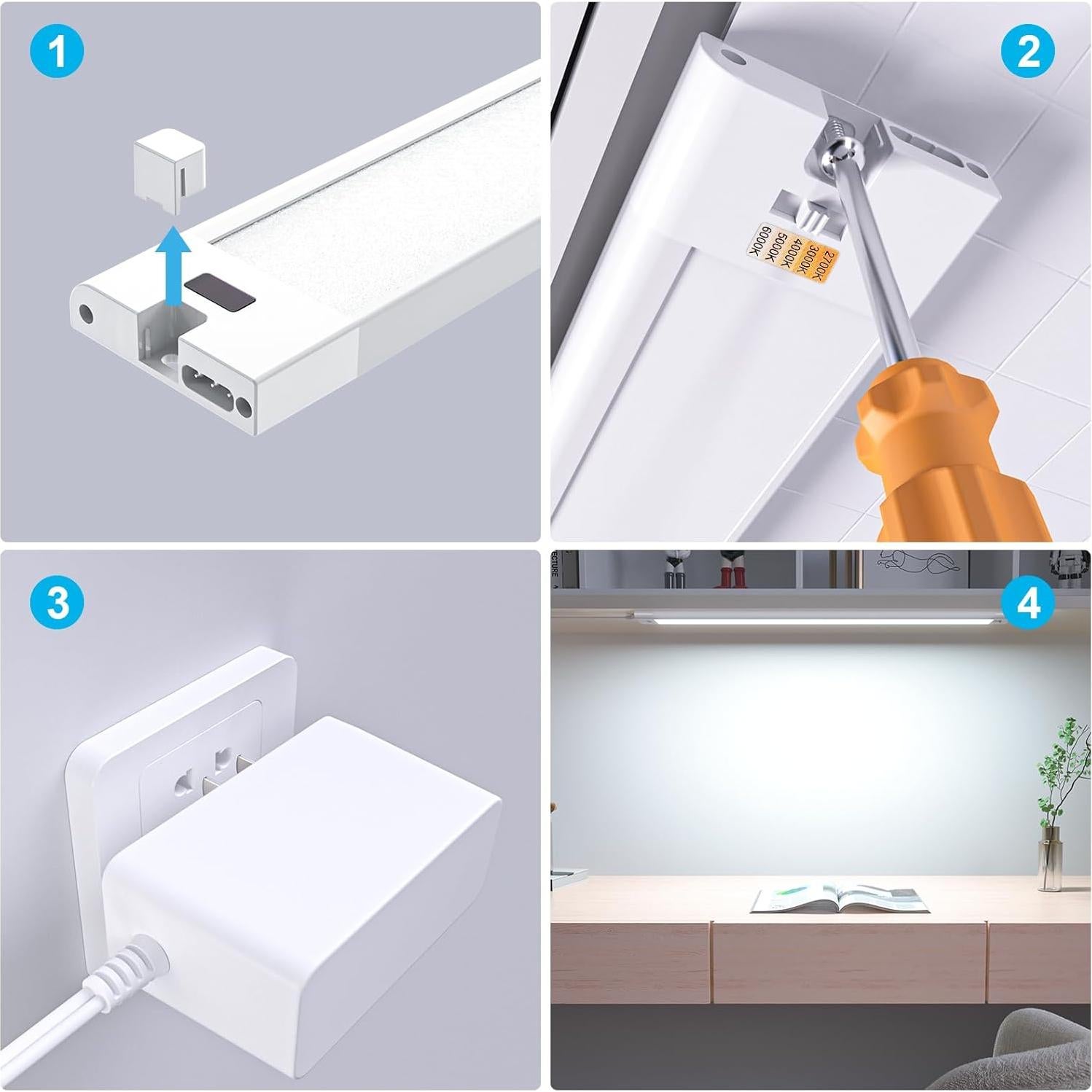 Luz LED Bajo Gabinete WOBANE 42 cm Regulable 1000LM