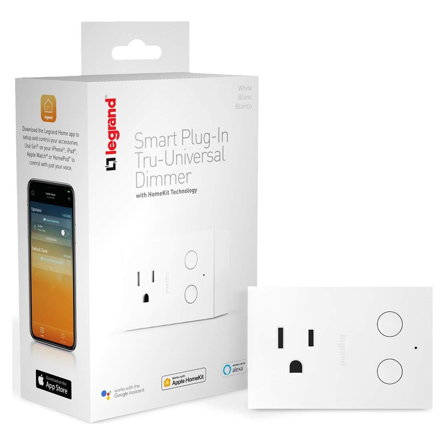 Enchufe Inteligente Legrand HKRP20, Control por Voz, 60W