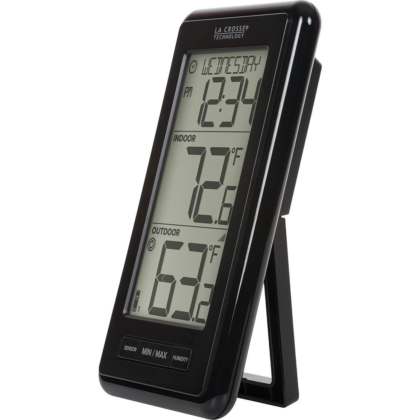 Termómetro Digital Inalámbrico La Crosse Negro con Humedad