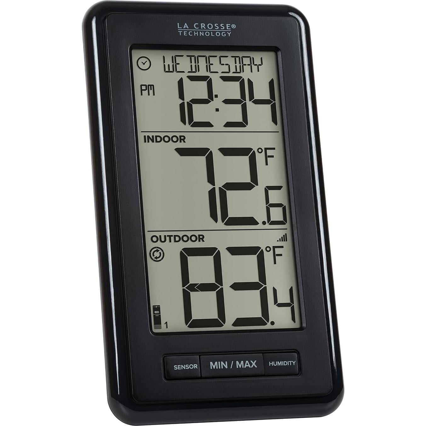 Termómetro Digital Inalámbrico La Crosse Negro con Humedad
