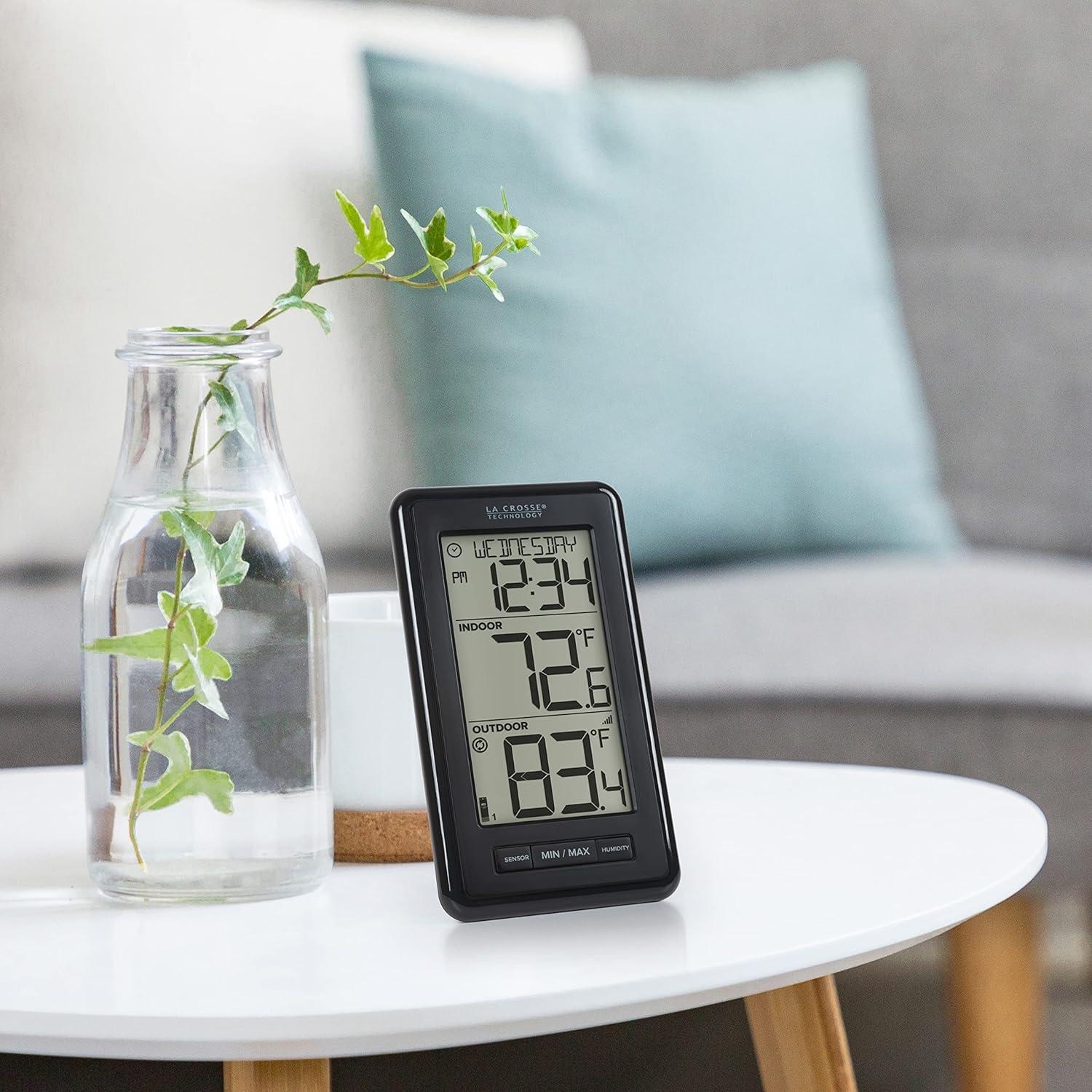 Termómetro Digital Inalámbrico La Crosse Negro con Humedad