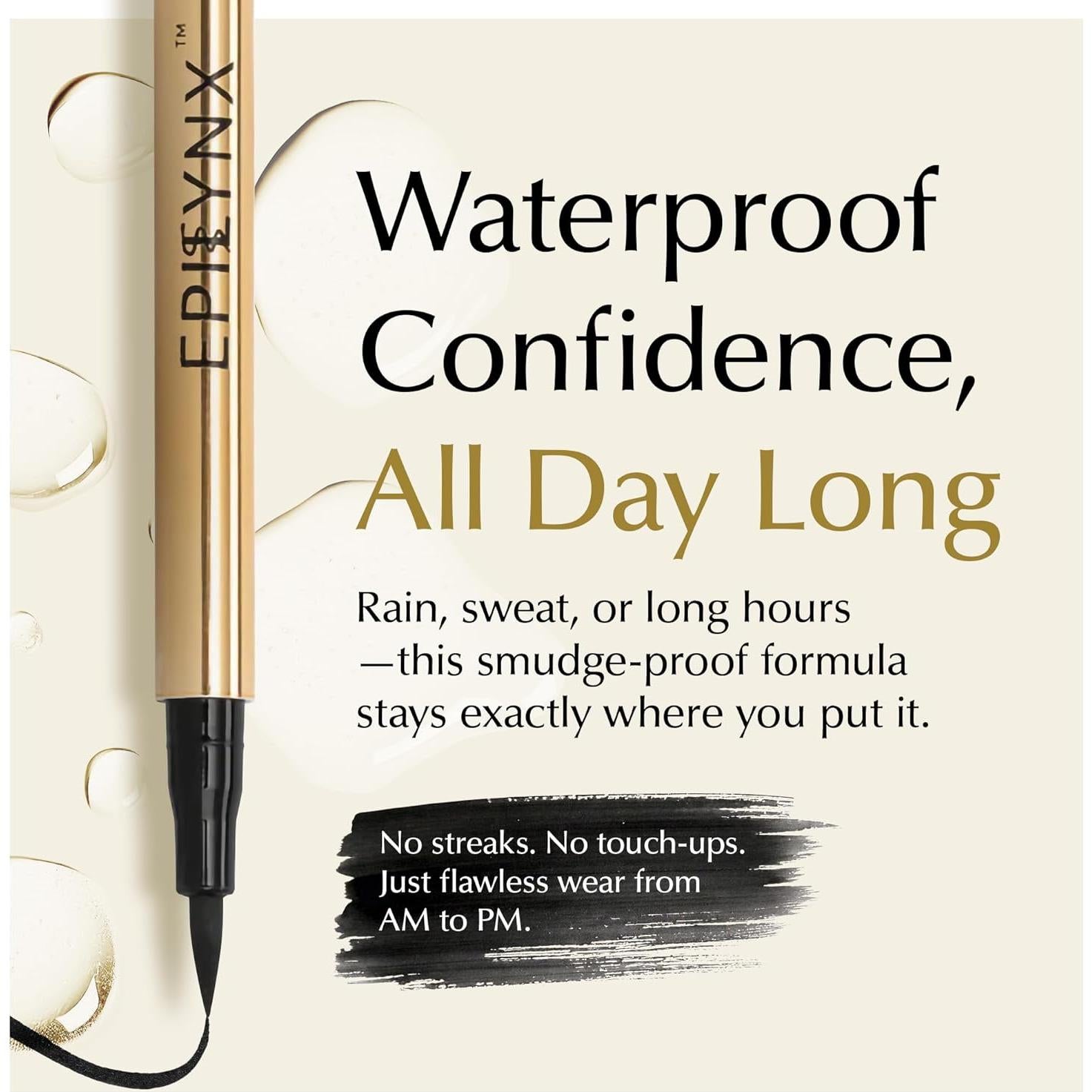 Eyeliner Líquido Impermeable EpiLynx 2mL Negro Vegano