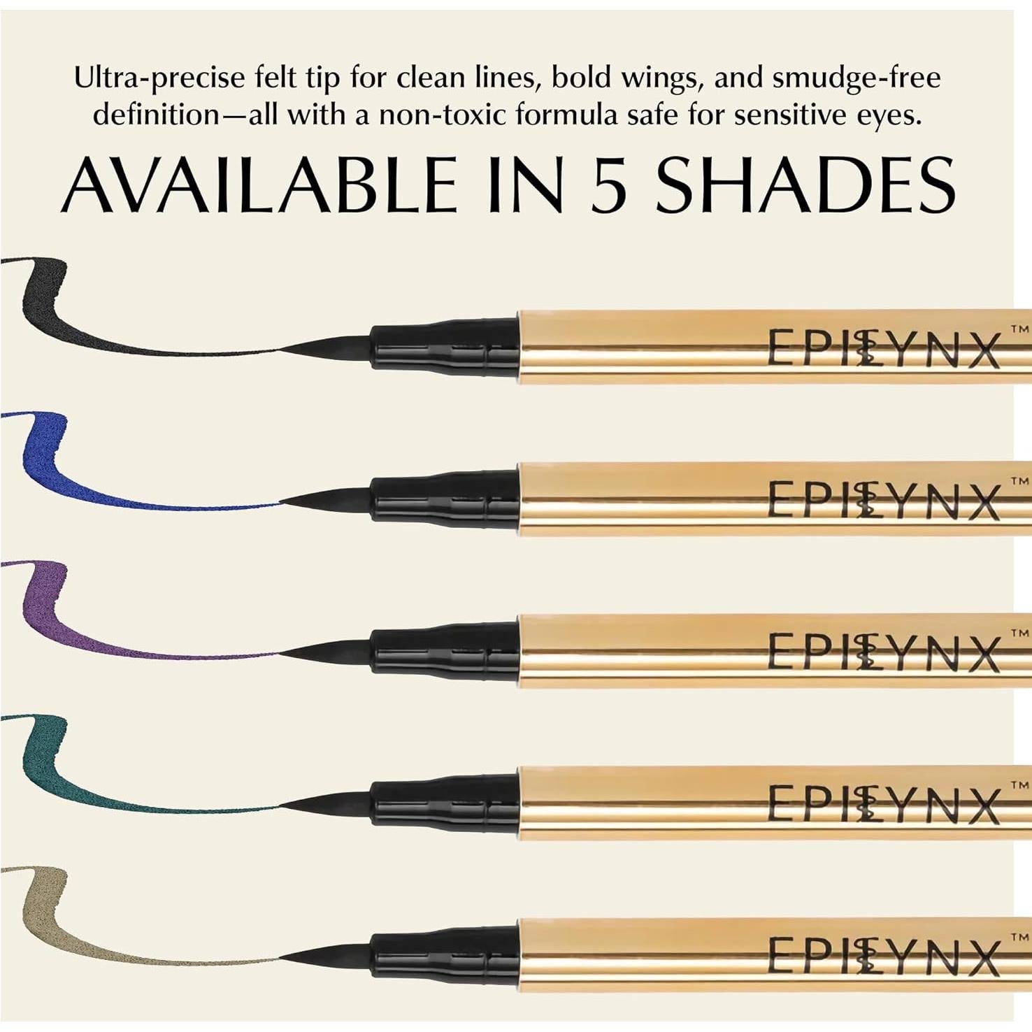 Eyeliner Líquido Impermeable EpiLynx 2mL Negro Vegano