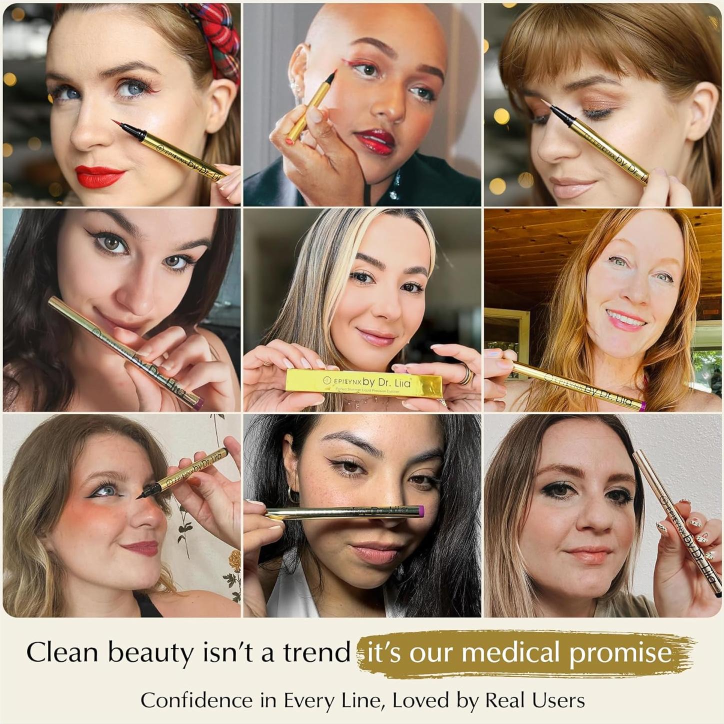 Eyeliner Líquido Impermeable EpiLynx 2mL Negro Vegano