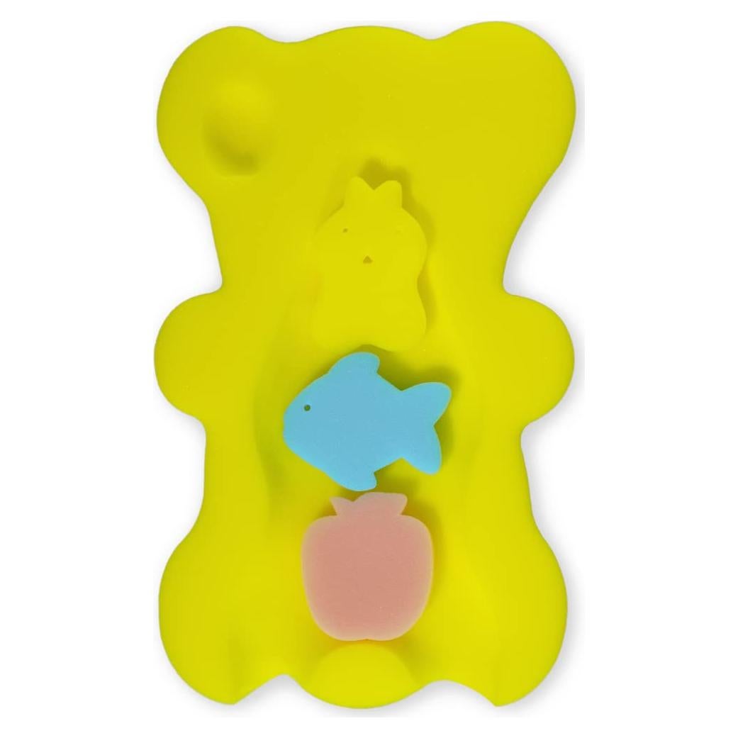 Esponja de Baño Suave HALLO para Bebés Antideslizante Amarillo