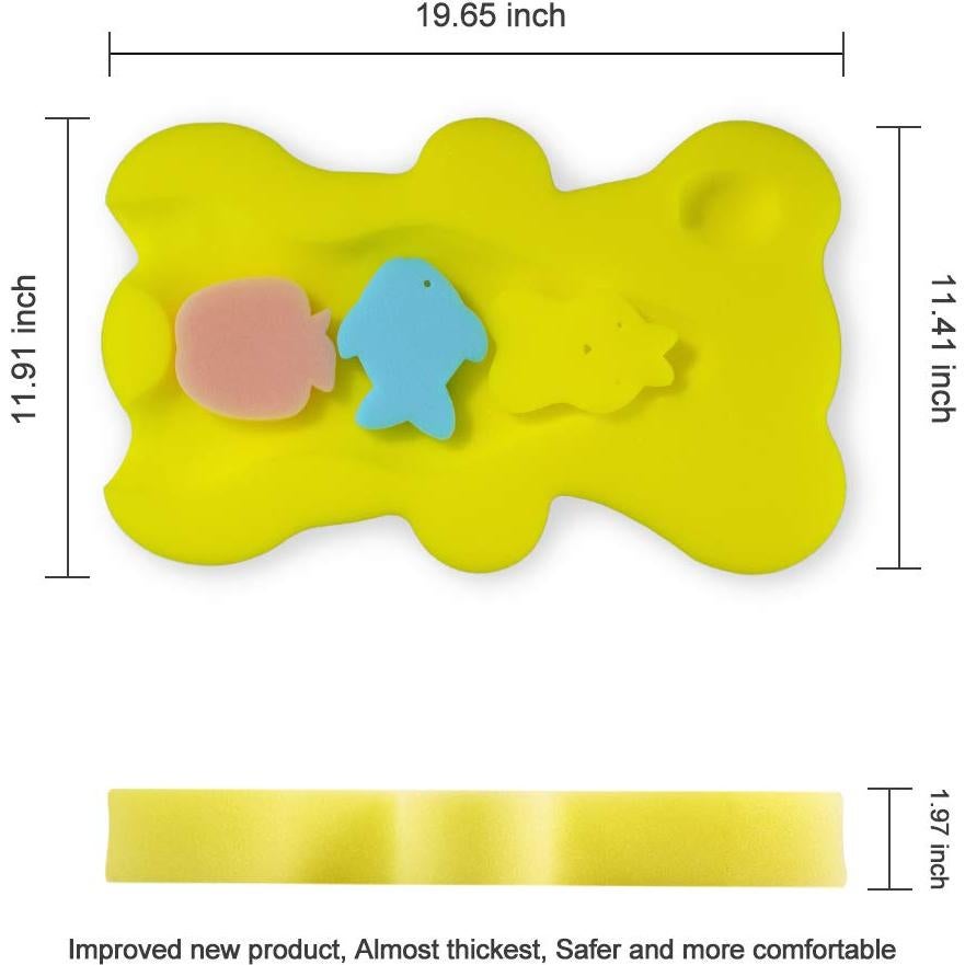 Esponja de Baño Suave HALLO para Bebés Antideslizante Amarillo