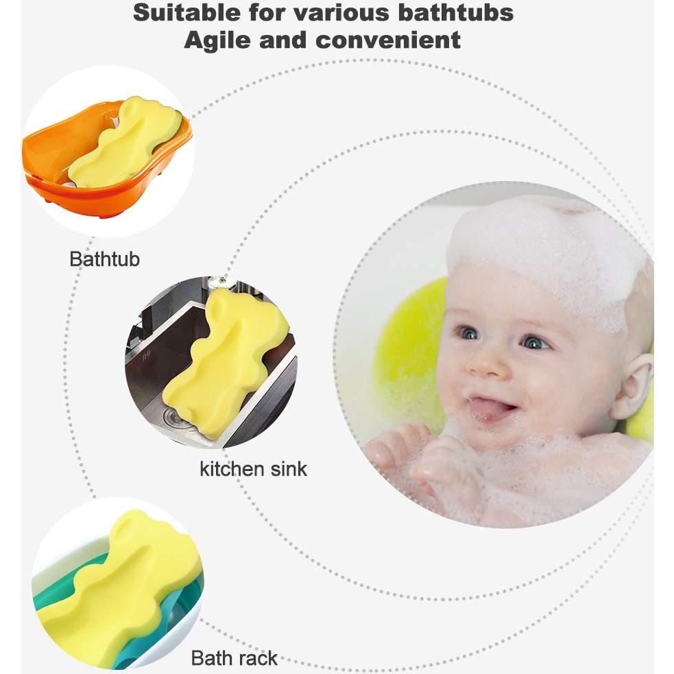 Esponja de Baño Suave HALLO para Bebés Antideslizante Amarillo