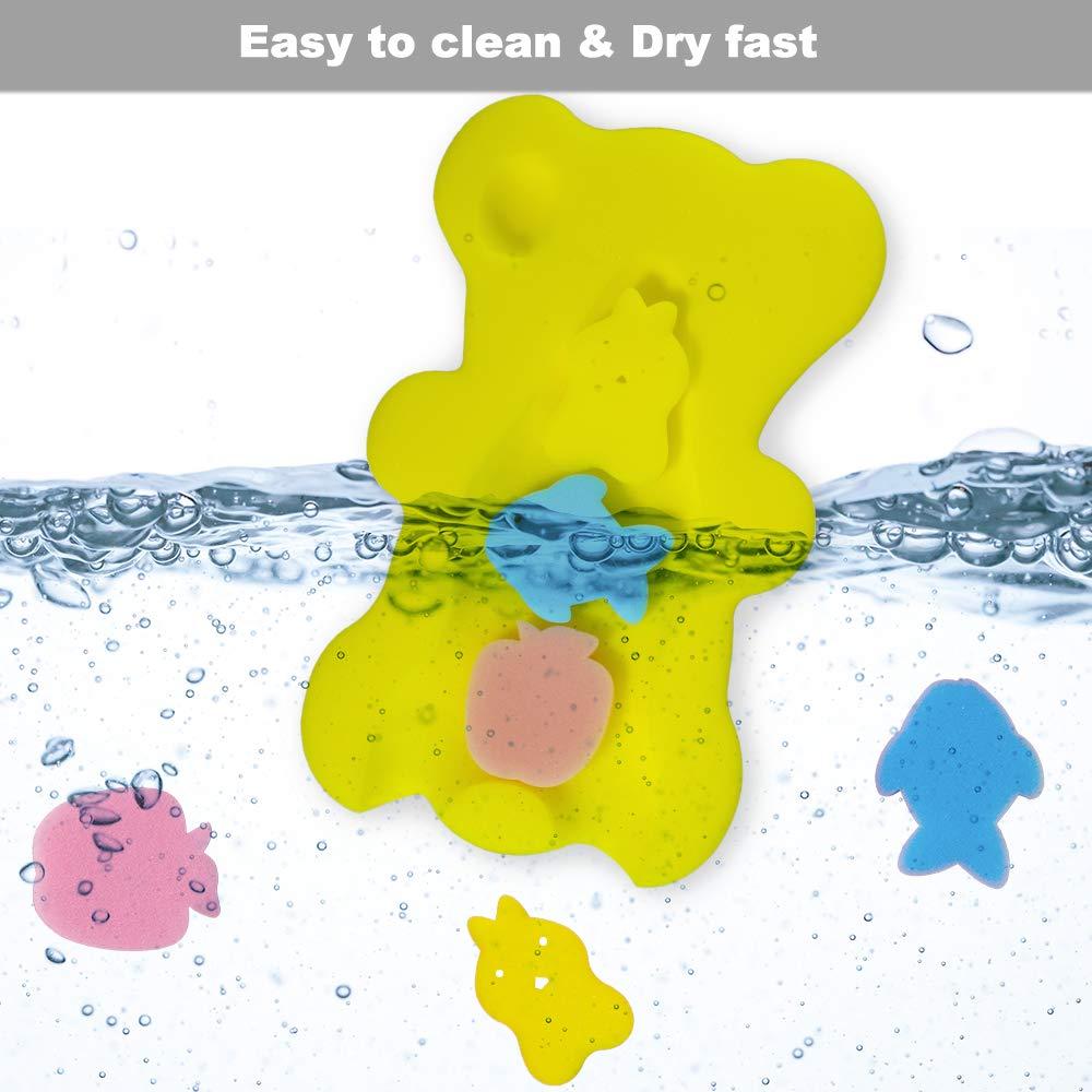 Esponja de Baño Suave HALLO para Bebés Antideslizante Amarillo