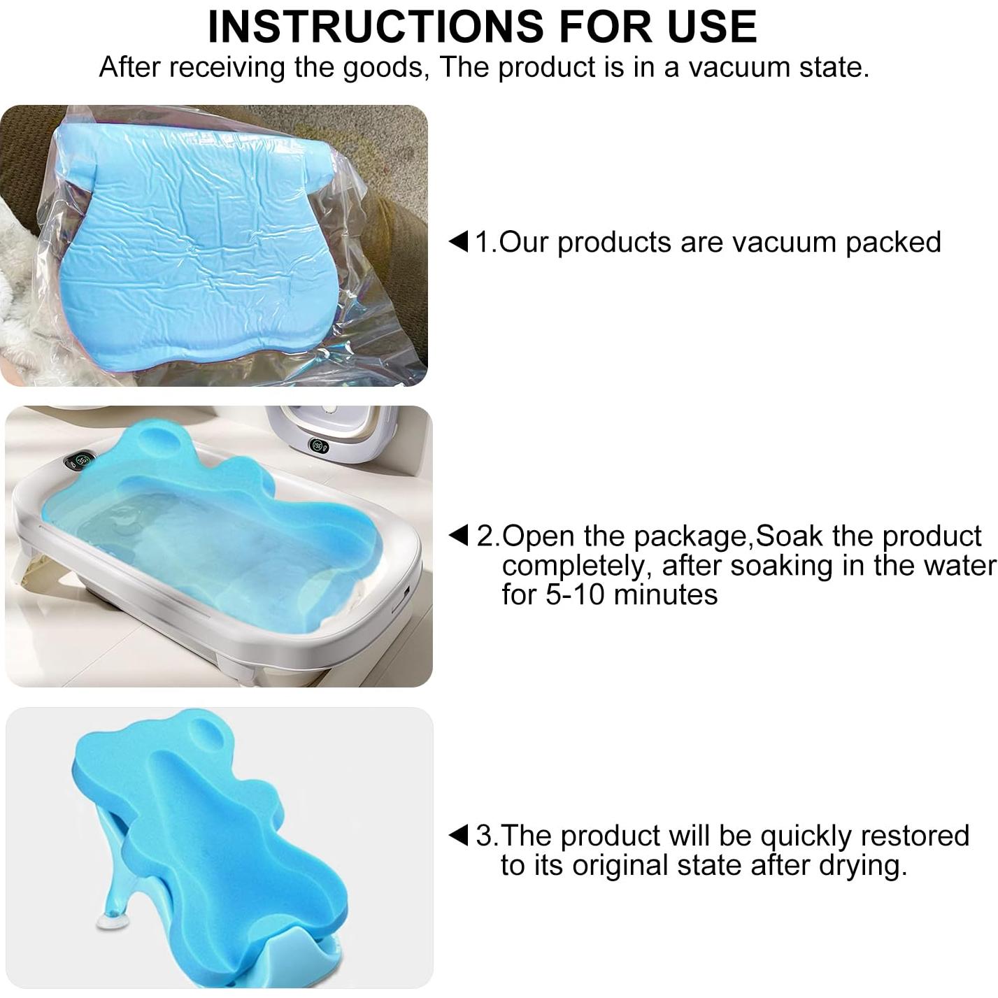 Esponja de Baño Antideslizante para Bebés Azul 49x30cm