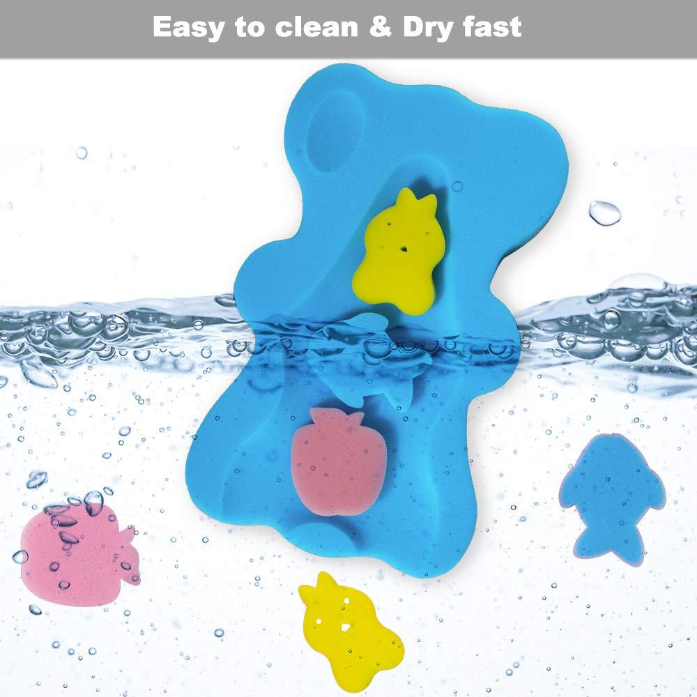 Esponja de Baño Antideslizante para Bebés Azul 49x30cm